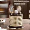 Durable Large Capacity Cosmetics Storage Rack Versatile Multiple Compartments Lipstick Organizer Rotating Pencil Box for Women