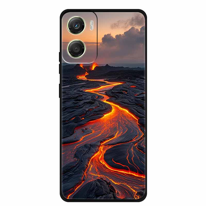 Flowers Case For Motorola Moto G06 G 06 4G Soft Silicone Phone Cover Funda Black TPU Protective Bumper Back Fashion Coque Shell