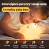 Cute LED Night Light Bear Silicone Snoring Sleeping Nightlights USB Rechargeable For Bedroom Decoration Kids Birthday Gift