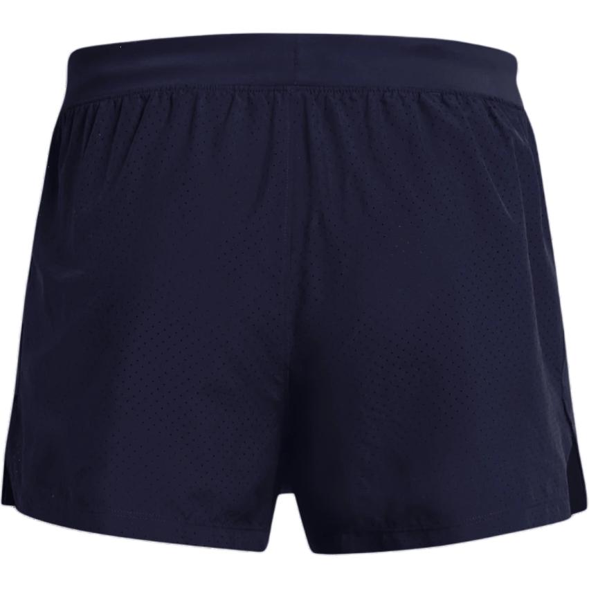 Under Armour Ua Launch Performance Solid Logo Mesh Side Slit Running Mid Rise Sports Shorts Men Shorts Navy-Blue 1377813-410