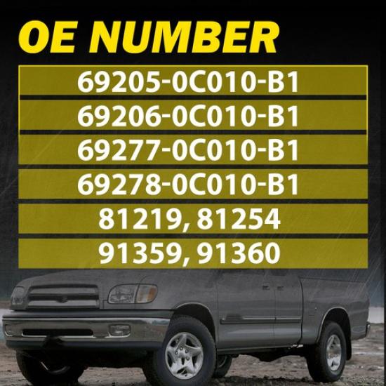 Set Car 2 of Door Handle Interior LH RH Front Fit Beige Toyota Tundra 2000-2006