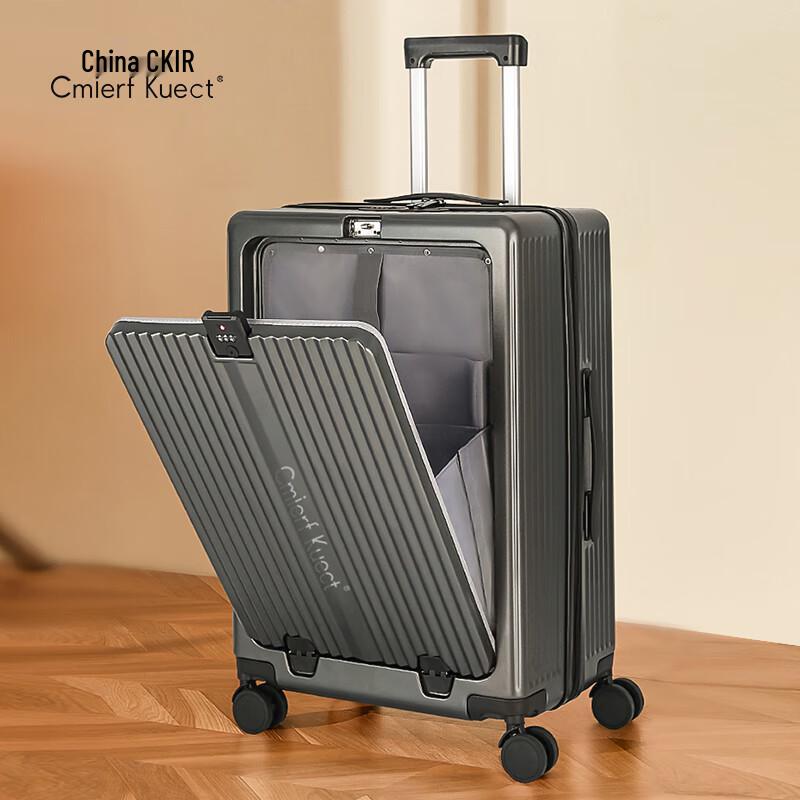 Cmierf Kuect PC Hardside Spinner Luggage with Front Opening