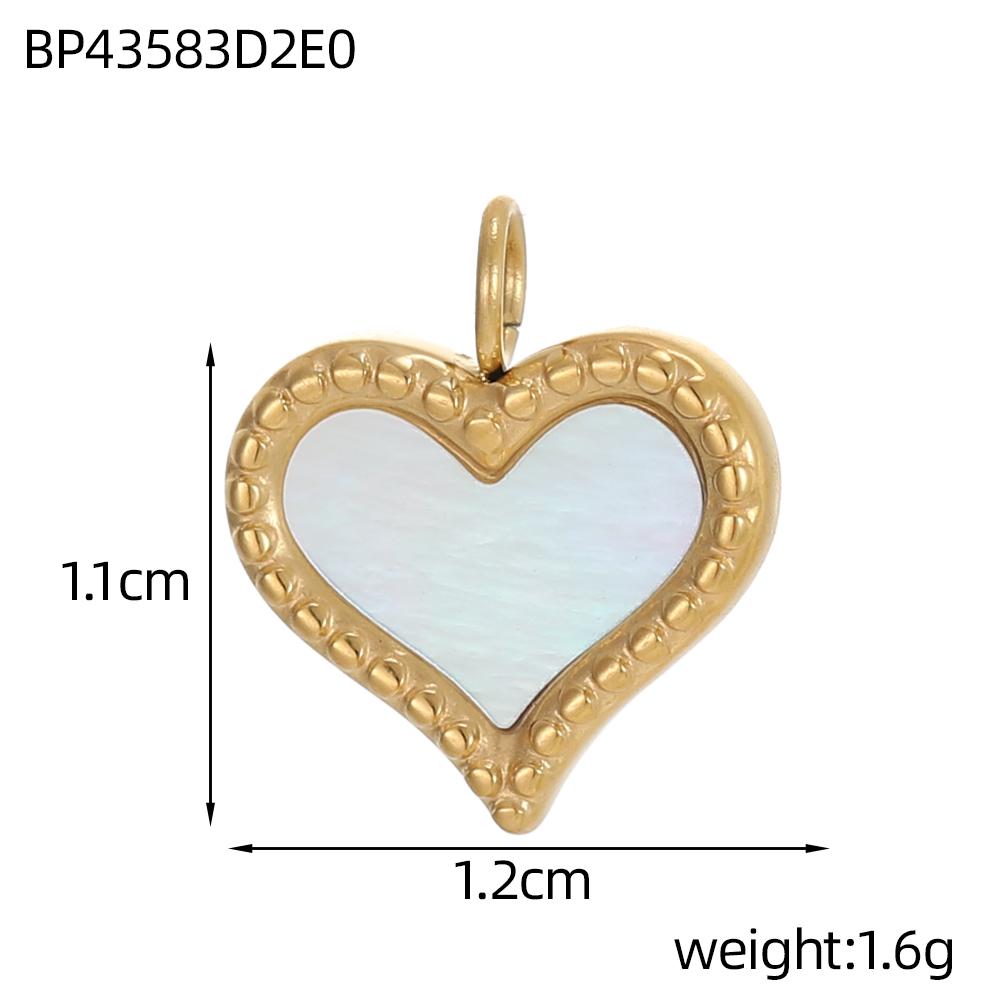 CARLIDANA New Fashion Pendants Charms Heart-shaped Stainless Steel Plated Gold Zircon Pendant Love Red Enamel Women's Gifts