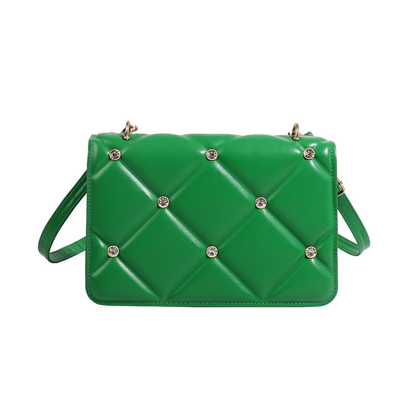 Trendy French Style Grid Small Shoulder Bag 2023 Autumn Winter New Square Bag