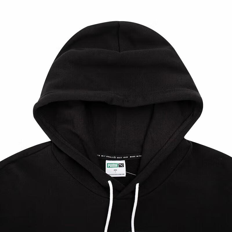 Puma Winterized Series Pullover Hoodie With Brand Logo Print Men Tops Black 539274-01