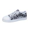Foreign Trade Large Size Women's Shoes 2025 European and American New Color Printing Low-top Canvas Shoes Lace-up Casual Flat Shoes