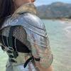 Medieval Lady Cosplay Complete Armor Paulrone, Chainmail Top with Skirt , Gorget, Tasstet, Cosplay Armor , For Halloween