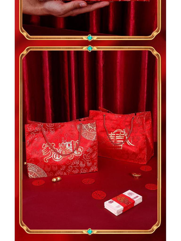 Large Red Wedding Gift Envelope – Elegant Engagement/Betrothal Money Bag