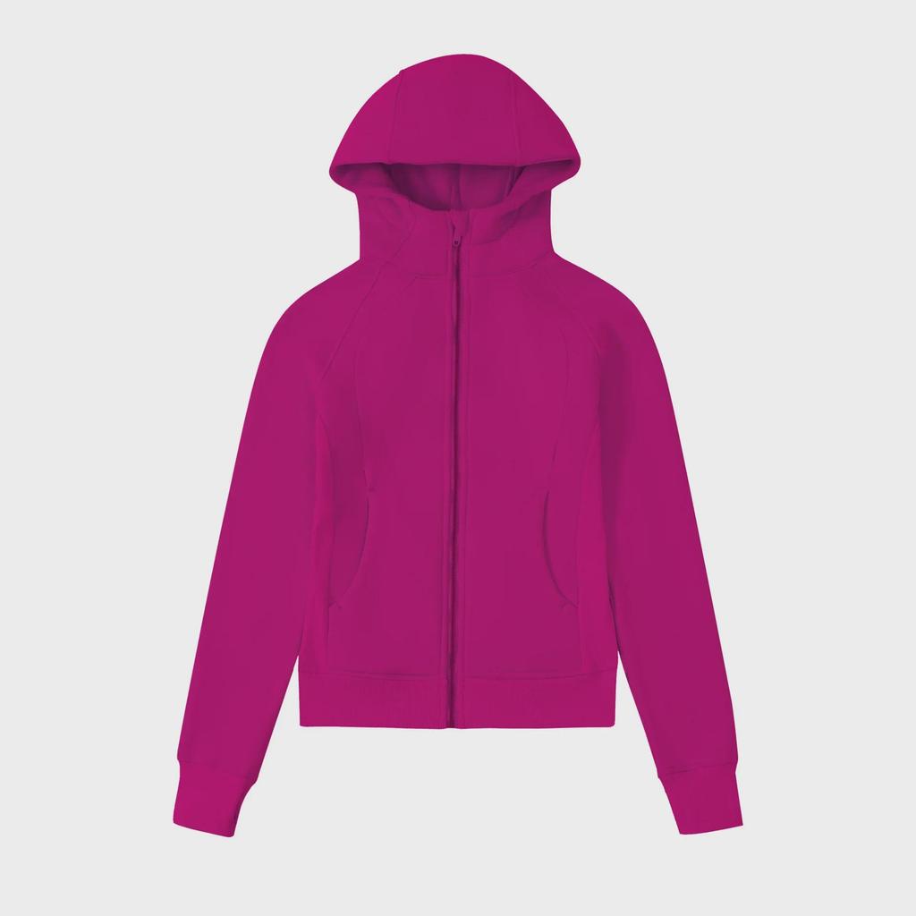 Sweat à capuche scuba slim pour femme – Doublure chaude en velours pour les sports d'automne et d'hiver ou le yoga