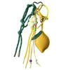 Süße Faux-Leder-Frucht-Taschenanhänger-Schlüsselanhänger mit Häkelblume Zur Dekoration für Tasche, Rucksack, Schlüssel Schönes Geschenk