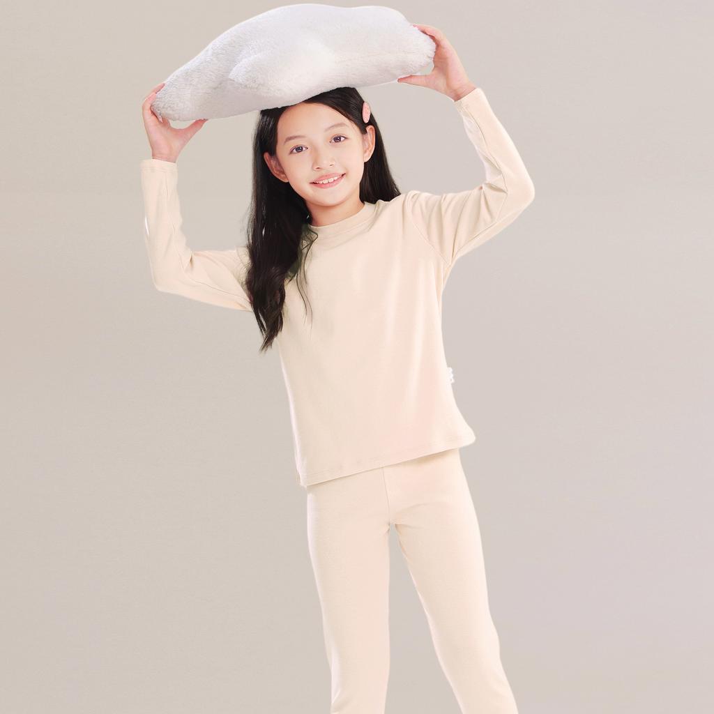 Autumn Kids Basic Pajamas Sets Soild Cotton Warm Toddler Boys Girls Sleepwear Suit Long Sleeve Homewear Children Clothing