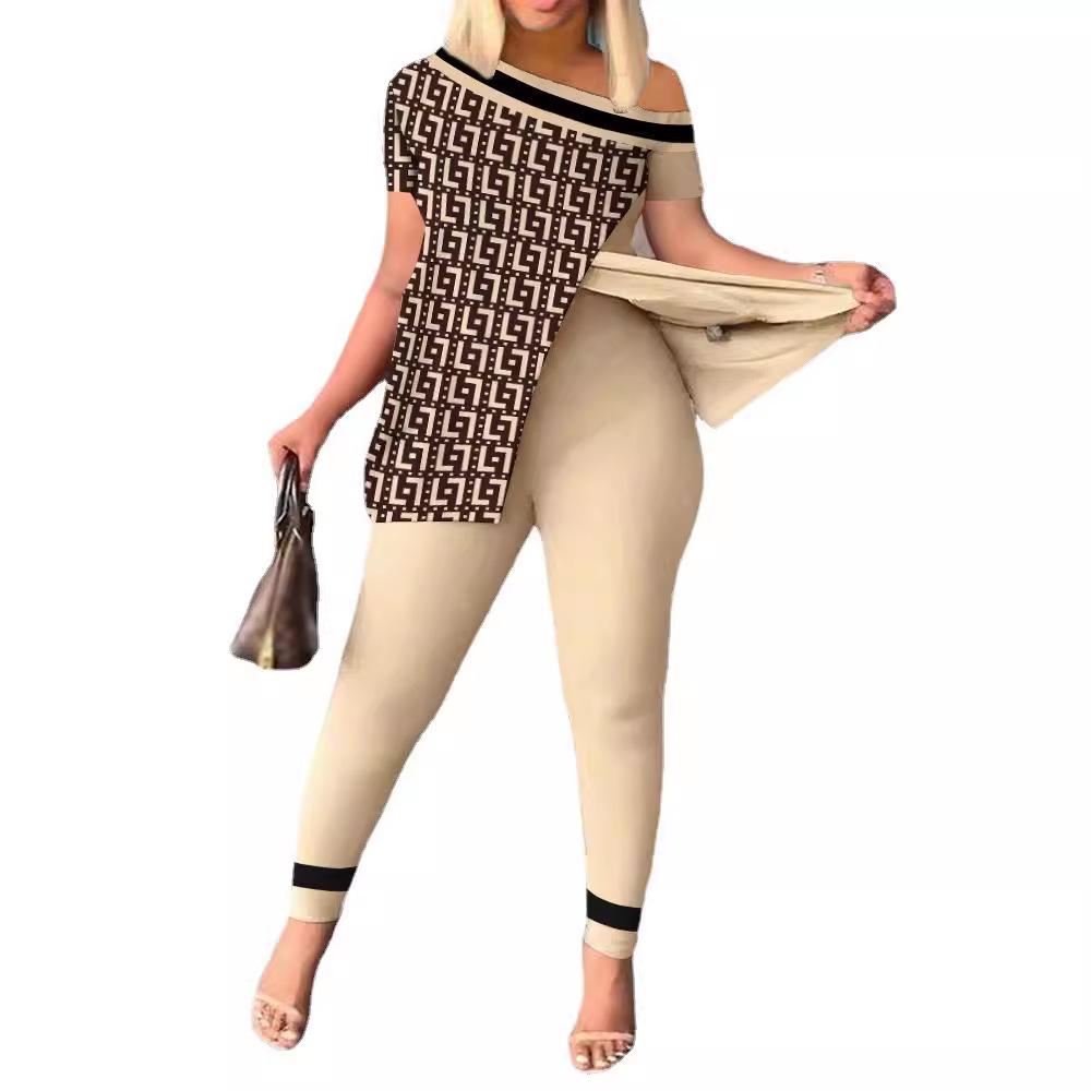 2024 Autumn Women's European & American Two-Piece Irregular Fashion Long Pants Set