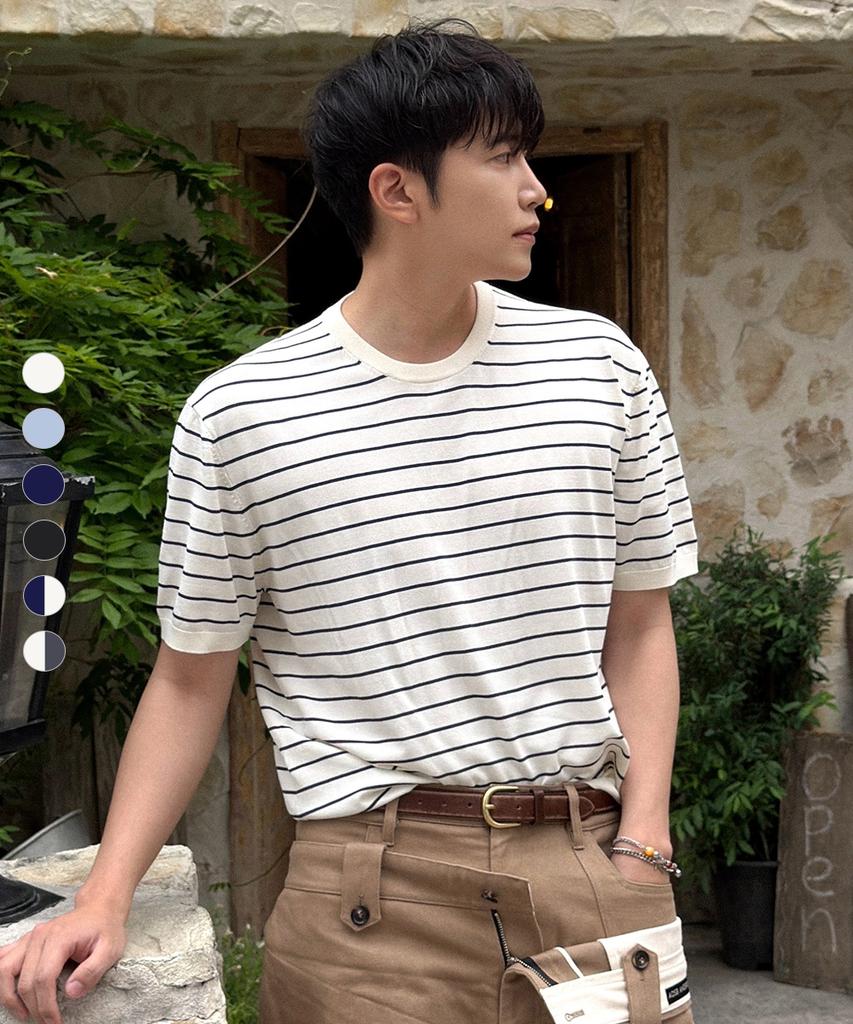 XOX Basic Cool Round Crop Short Sleeve Knit (6 Colors)
