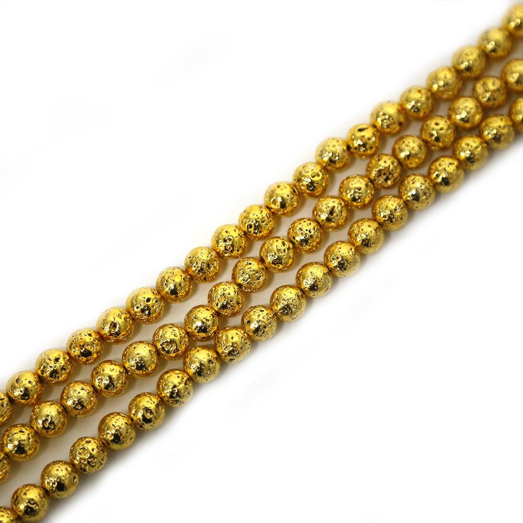 Přírodní lávový kámen kulaté hematitové korálky pro 4 6 8 10 mm vyšívání na výrobu šperků