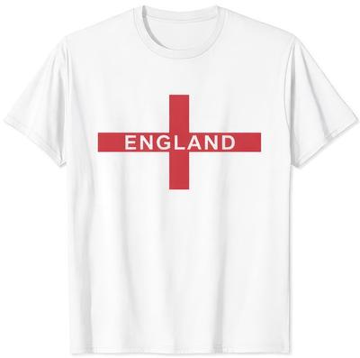 Inghilterra Maglia da Calcio Coppa del Mondo 2026 Maglietta da Tifoso di Calcio Inglese Bandiera di San Giorgio