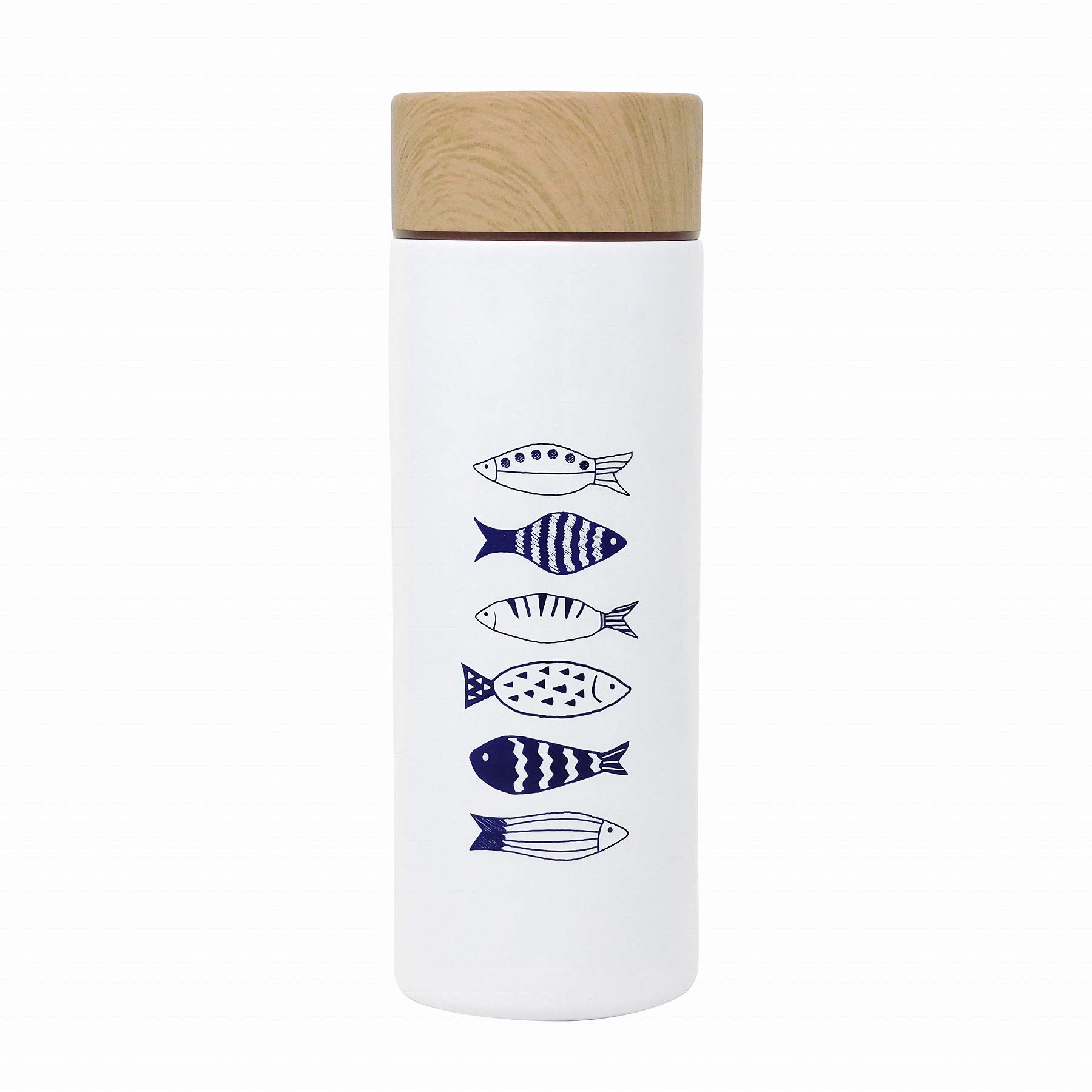 

Toa Metals Nogen Ceramic Stainless Steel Bottle 300ml [Fish] белый