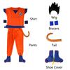 Halloween Kids Adult Goku Costume Anime Son Goku Cosplay Costume Uniform Wig Gift Halloween Carnival Party Clothes for Man Woman