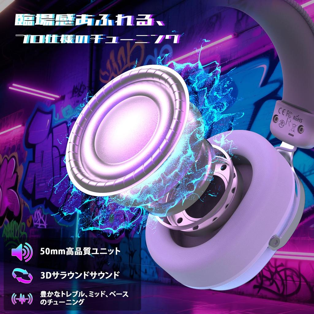 ATTACK SHARK L30PRO Gaming Lightseed Surround Lightweight Aluminum 1100mAh Long Battery Detachable 50mm Low Latency Bluetooth Wired Compatible with