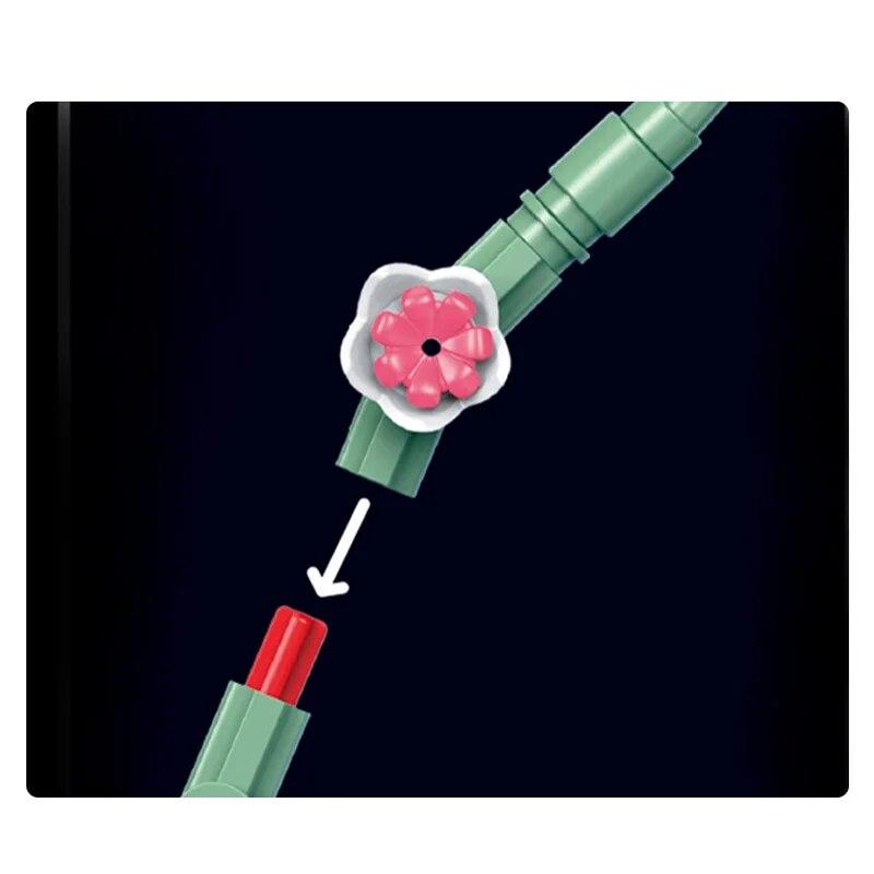 Stad Kreativitet Bukett Solros krukväxt Heminredning Byggstenar Tegel Barnleksaker