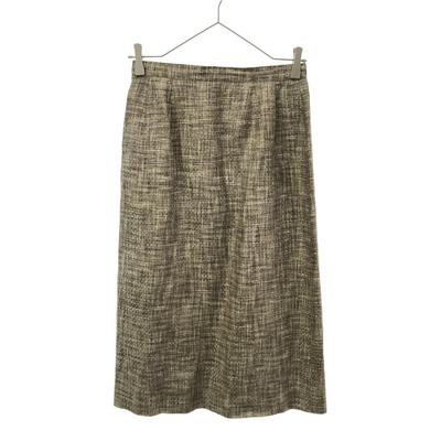 Burberrys Linen Overall Handle Mimole Length Tight Skirt Back Zip, Lined Women Used
