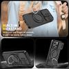 For iPhone 14 Pro Magnetic Case with Camera Lens Slide Lid TPU+PC Kickstand Phone Cover