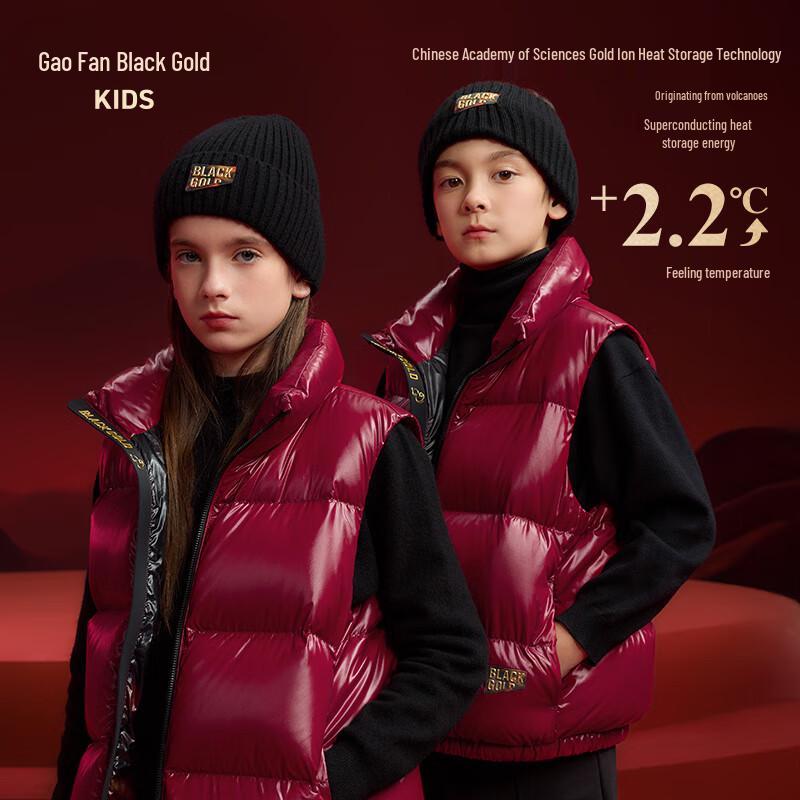 Gaofei Black Gold Kids Goose Down Vest 4.0