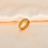European and American gold three-ring ring, titanium steel matte diamond-inlaid plain ring light luxury bracelet
