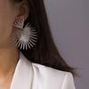 Shape Fan Stud Vintage Heart Ear Earrings Statement Party AVE