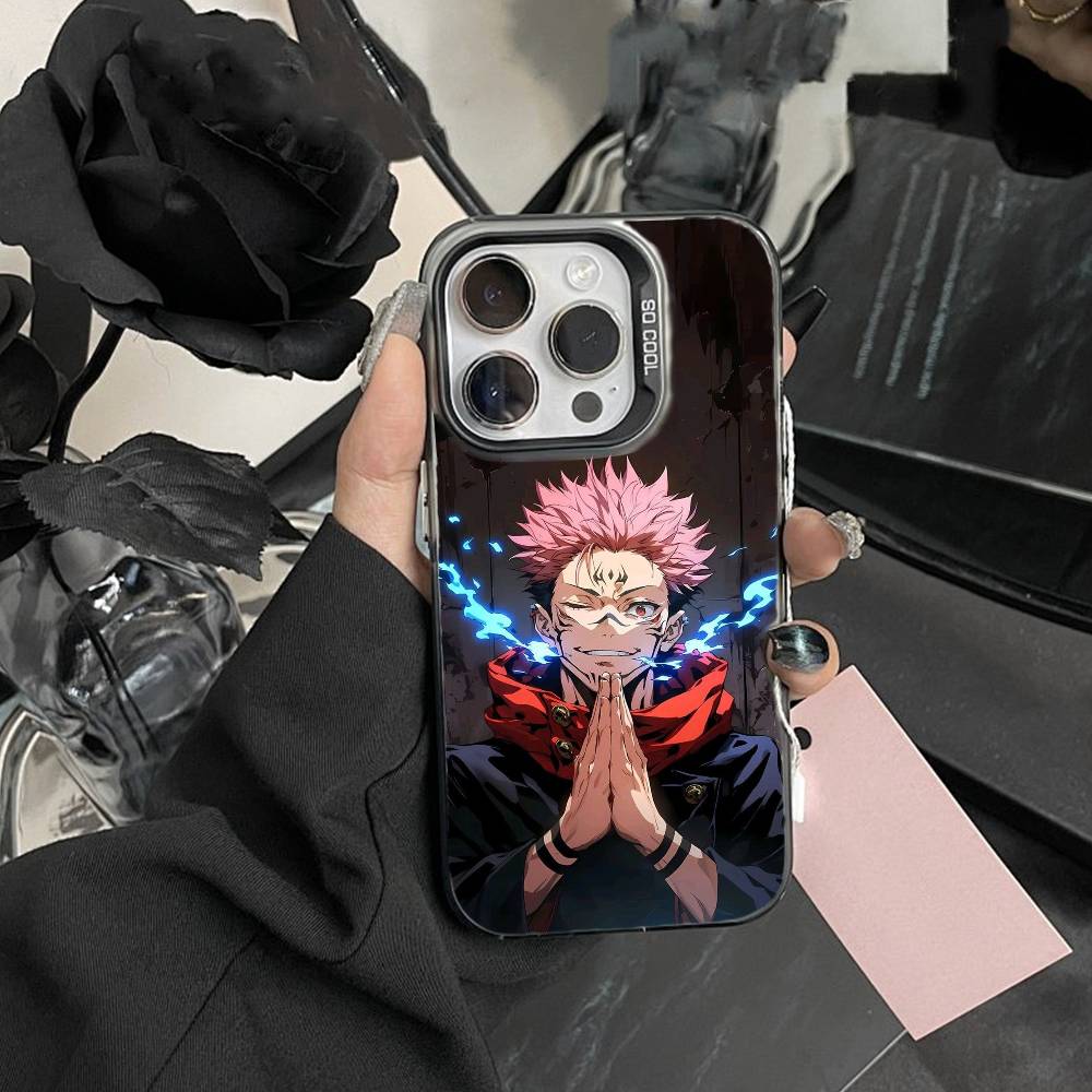 Jujut-su I-Ichiji K-Kaisen Phone Case For iPhone17, 16,15,14,13,12 Pro Max Black Candy Matte Shockproof Cover