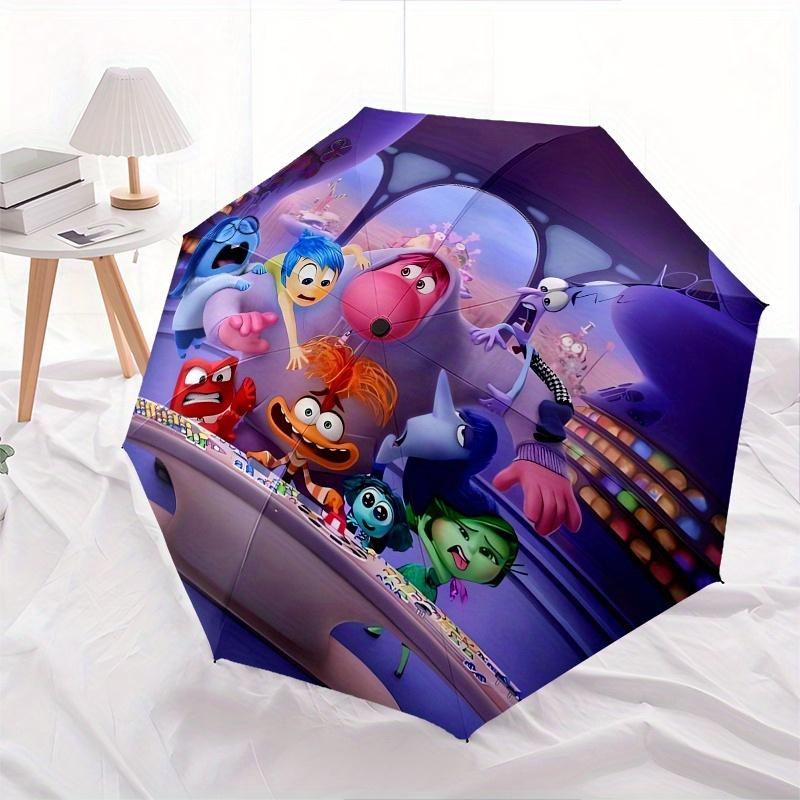 

InsideOut,Emotions,ControlRoom Fashion Umbrella, Automatic Opening and Closing Cartoon Design, Iron Ribs and Handle, 8 Ribs, Suitable for Al