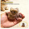 Cute Pet Fur Storage Refrigerator Magnet Transparent Acrylic Pet Cat Fur And Whiskers Memory Capsule Refrigerator