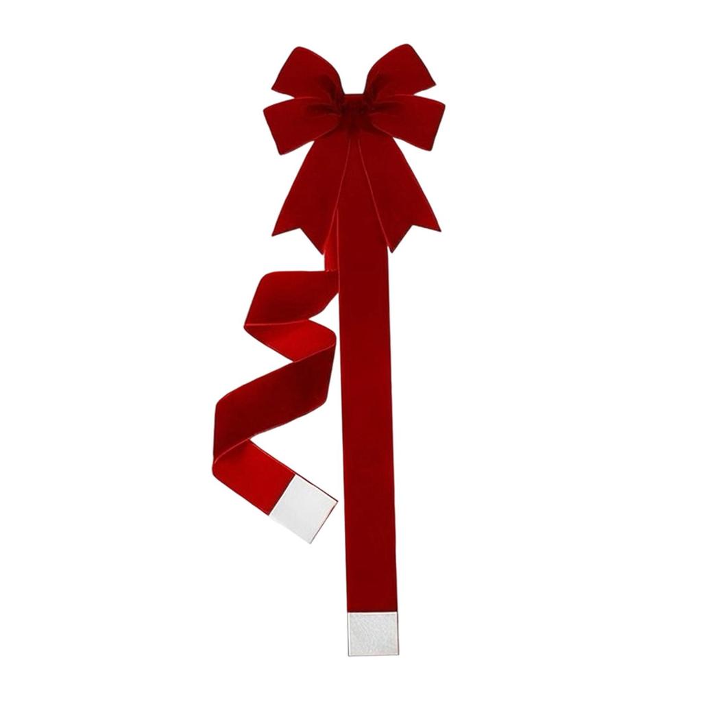 Christmas Cabinet Bow Festive Ribbon Prop Door Bow Festival Decoration for Housewarming Fireplace Celebration Window Stage