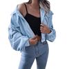 Women Loose Lantern Long Sleeve Corduroy Casual Short Jacket Outerwear