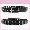 Fashion Solid Color Rivet Design Women Casual Belt For Hiphop And Alternative Outfits