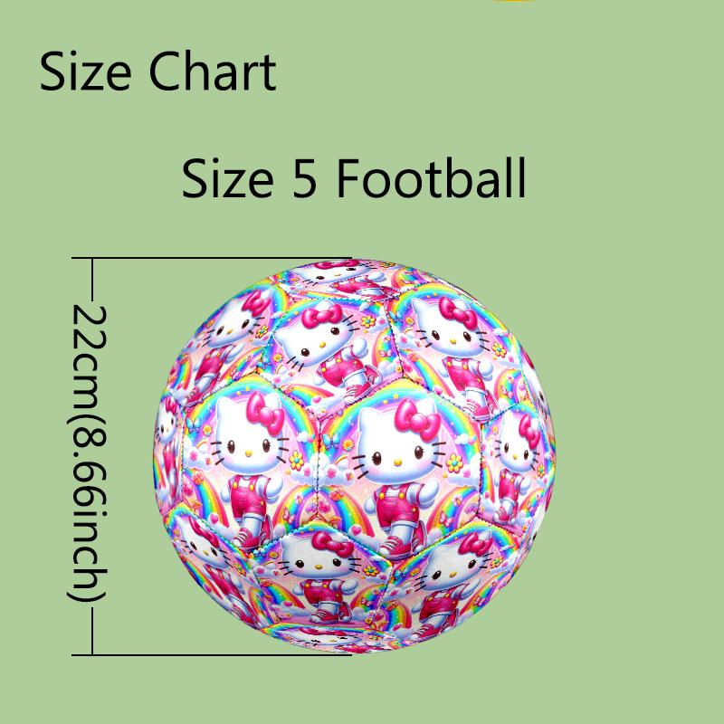 1pc Hello Kitty Size 5 Soccer Ball, Standard Sport Football Firm Stitching for Training And Match, Gentle on the Feet, Durable and Unique