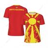 Exklusives Design Nordmazedonien Flagge Korn 3D Gedruckt Herren Für Laufen Radfahren Fußball Tennis Fitness Sport T-Shirt Mesh T-Shirt