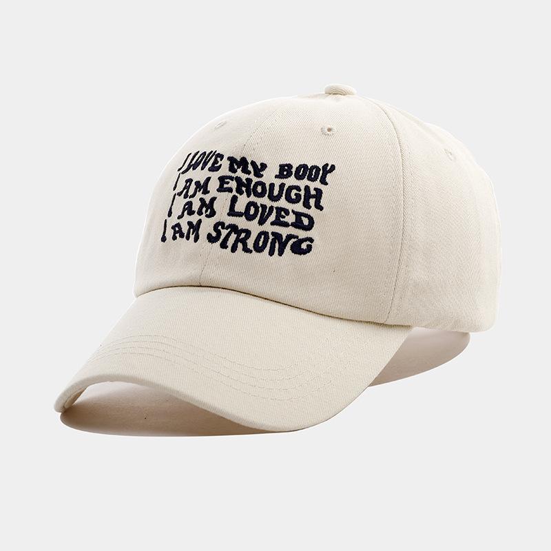 New Spring and Summer Letter Embroidered Baseball Cap Women's Versatile Face Peaked Cap Outdoor Travel Sun Protection Visor Tide