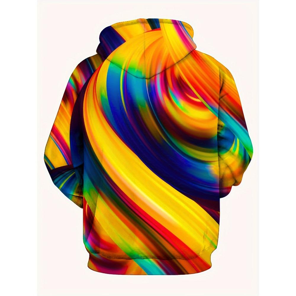 

Мужская толстовка с капюшоном Creative Lion 3D Graphic Print - Удобный свободный свитер с завязками - Доступны большие размеры L