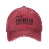 Custom Cotton I'm An Engineer I'm Never Wrong Baseball Cap Women Men Adjustable Adult Funny Engineering Quote Dad Hat Outdoor
