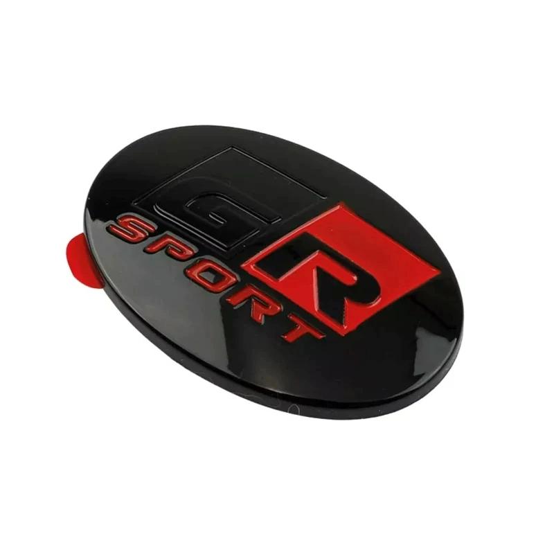 For Land Cruiser Yaris Camry Vios Corolla 4runner Tundra RAV4 GR Sport Logo ABS Car Steering Wheel Center Emblem Badge Sticker