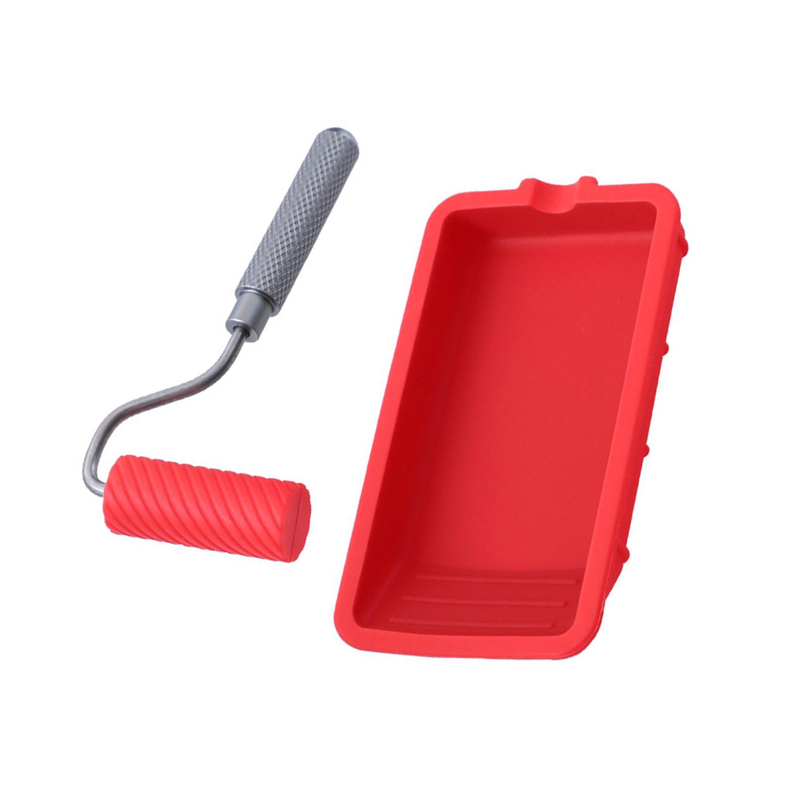 

Модернизированный силиконовый валик с набором кистей и поддоном для покраски стен завершает покраску дома для улучшения дома