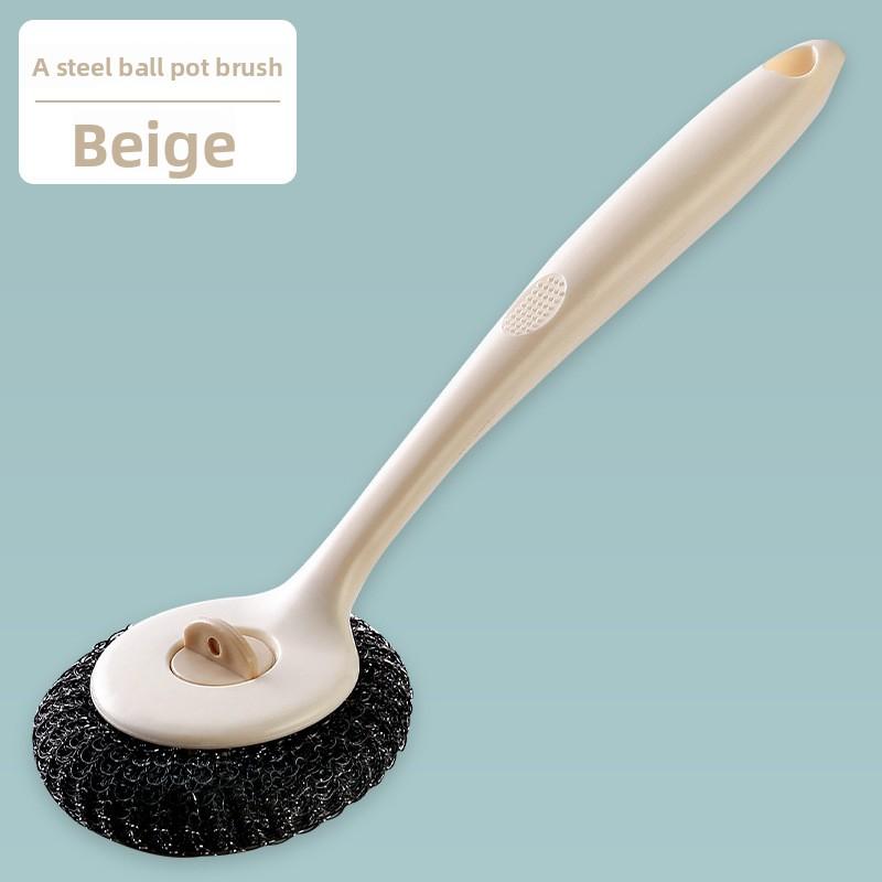 Large-sized Long-handled Kitchen Pot and Dish Cleaning Brush for Home Use
