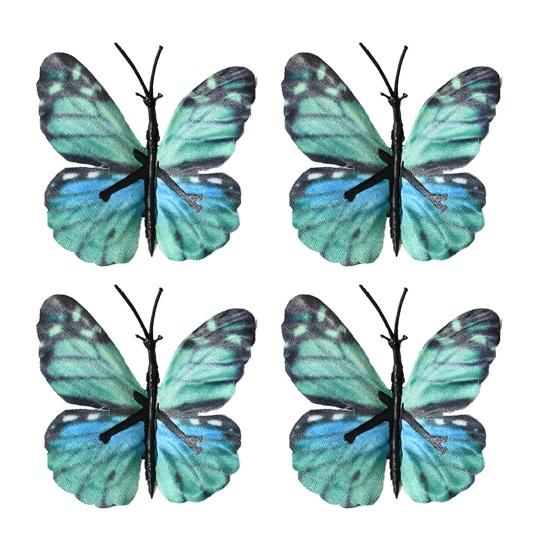 4 Pcs 3D Butterfly Wall Stickers Colorful Butterflies Wall Decal Removable Wall Art Murals for DIY Crafts Home Office Party Bedroom Decoration