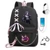 Anime Cosplay School Backpack With Chain Strap Teens - Lightweight Waterproof Canvas Rucksack High Students
