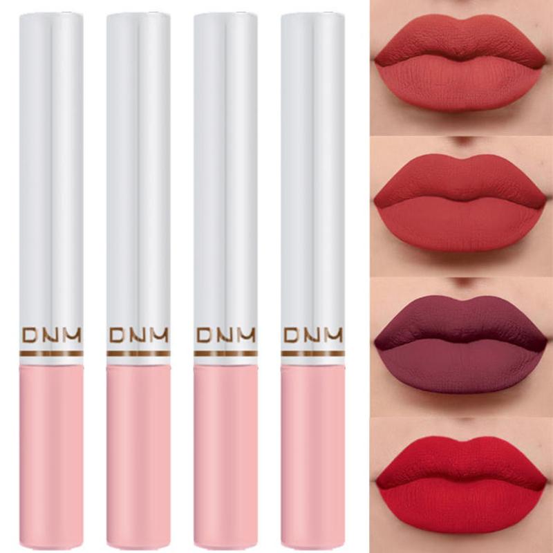 Sada 4 tenkých rtěnek Pevný lesk na rty Matný / Hydratační make-up na rty Kosmetika Dárek pro dívky ženy 1,5 g*4 Kosmetika Make-up