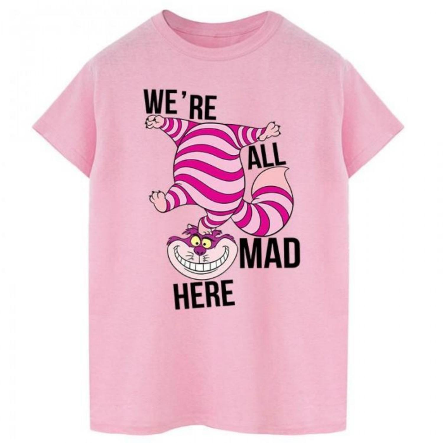 

Alice In Wonderland Womens_Ladies WeÂ´re All Mad Here Cotton Boyfriend T-Shirt S разноцветный