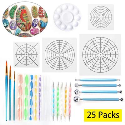 20Pcs//Set Mandala Dotting Tools Rock Painting Kits Art Pen Paint Brush Home DIY