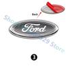 For Ford  MK1 Car Front Rear Trunk Emblem 11.5x4.5cm Cover Sticker for Ford Focus Edge Mondeo Ecosport Ranger Fiesta Fusion Kuga Accessories