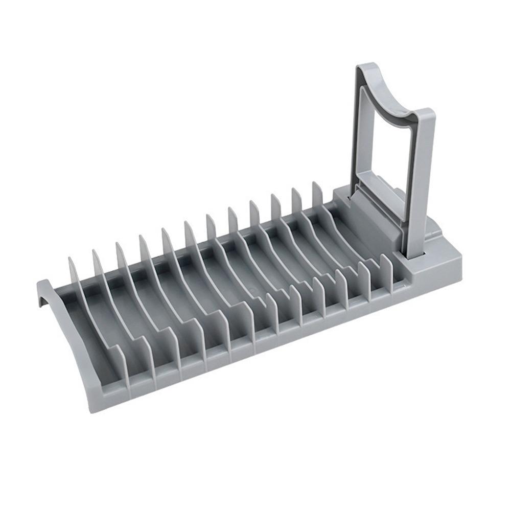 Grey White Bowl and Plate Drain Storage Rack Plastic Dish Drying Rack  Kitchen Supplies