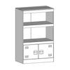 Sideboard Anthracite 67 X 39 X 107 Cm Steel